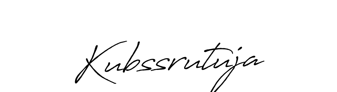 Use a signature maker to create a handwritten signature online. With this signature software, you can design (Antro_Vectra_Bolder) your own signature for name Kubssrutuja. Kubssrutuja signature style 7 images and pictures png