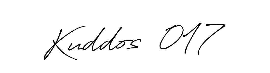 Make a beautiful signature design for name Kuddos  017. With this signature (Antro_Vectra_Bolder) style, you can create a handwritten signature for free. Kuddos  017 signature style 7 images and pictures png