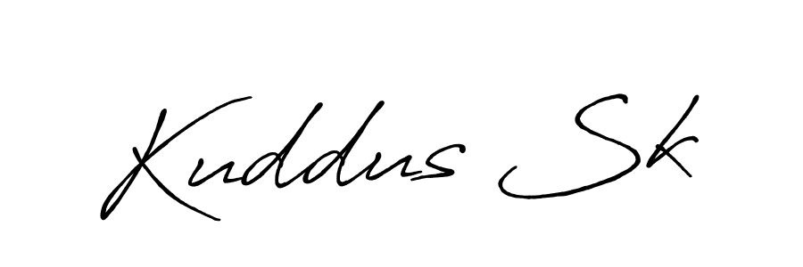Create a beautiful signature design for name Kuddus Sk. With this signature (Antro_Vectra_Bolder) fonts, you can make a handwritten signature for free. Kuddus Sk signature style 7 images and pictures png