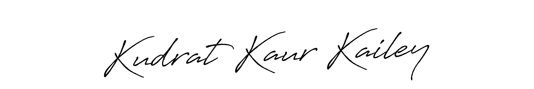 How to make Kudrat Kaur Kailey name signature. Use Antro_Vectra_Bolder style for creating short signs online. This is the latest handwritten sign. Kudrat Kaur Kailey signature style 7 images and pictures png