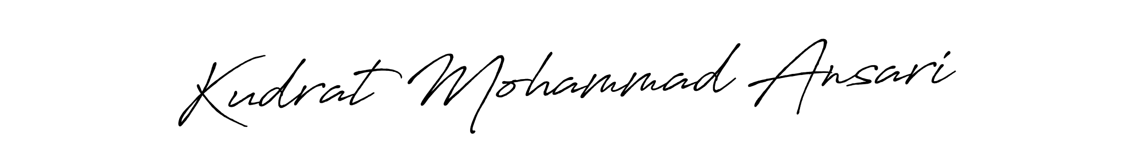 Antro_Vectra_Bolder is a professional signature style that is perfect for those who want to add a touch of class to their signature. It is also a great choice for those who want to make their signature more unique. Get Kudrat Mohammad Ansari name to fancy signature for free. Kudrat Mohammad Ansari signature style 7 images and pictures png