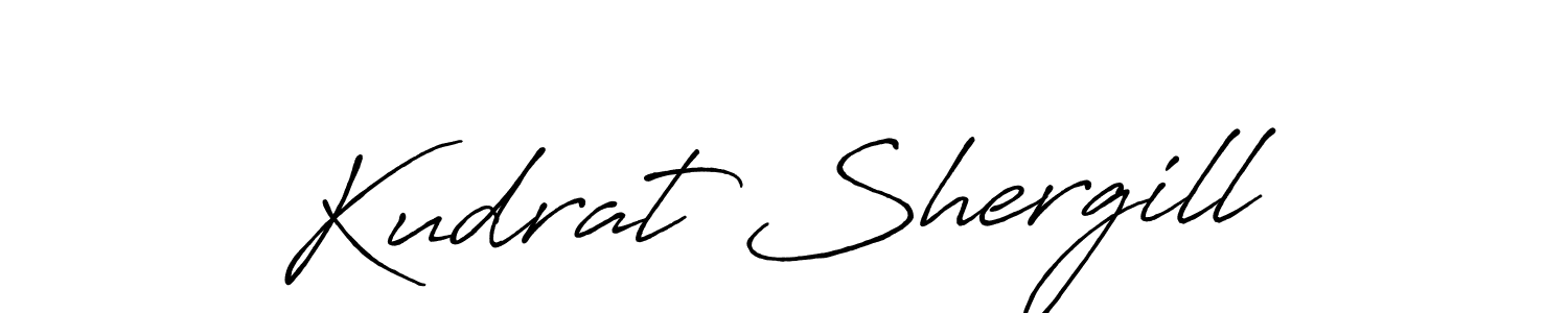 Make a beautiful signature design for name Kudrat Shergill. With this signature (Antro_Vectra_Bolder) style, you can create a handwritten signature for free. Kudrat Shergill signature style 7 images and pictures png