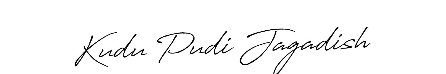 Design your own signature with our free online signature maker. With this signature software, you can create a handwritten (Antro_Vectra_Bolder) signature for name Kudu Pudi Jagadish. Kudu Pudi Jagadish signature style 7 images and pictures png