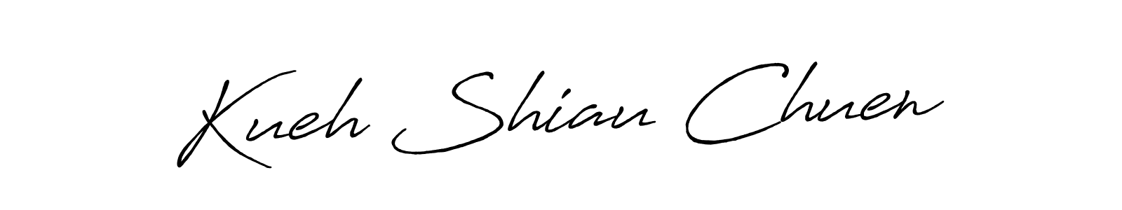 How to make Kueh Shiau Chuen name signature. Use Antro_Vectra_Bolder style for creating short signs online. This is the latest handwritten sign. Kueh Shiau Chuen signature style 7 images and pictures png