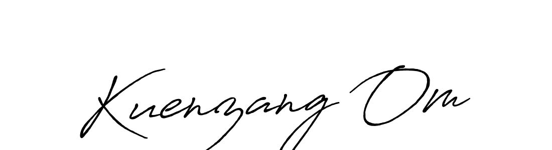 Create a beautiful signature design for name Kuenzang Om. With this signature (Antro_Vectra_Bolder) fonts, you can make a handwritten signature for free. Kuenzang Om signature style 7 images and pictures png