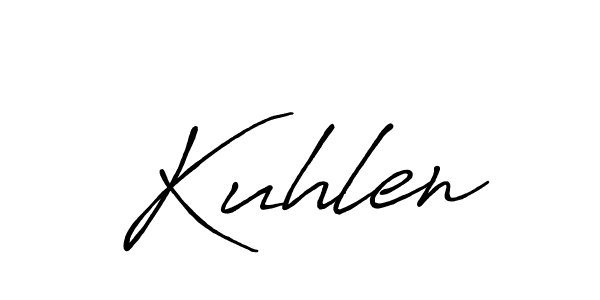 The best way (Antro_Vectra_Bolder) to make a short signature is to pick only two or three words in your name. The name Kuhlen include a total of six letters. For converting this name. Kuhlen signature style 7 images and pictures png