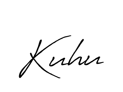 Create a beautiful signature design for name Kuhu. With this signature (Antro_Vectra_Bolder) fonts, you can make a handwritten signature for free. Kuhu signature style 7 images and pictures png