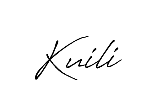 Use a signature maker to create a handwritten signature online. With this signature software, you can design (Antro_Vectra_Bolder) your own signature for name Kuili. Kuili signature style 7 images and pictures png