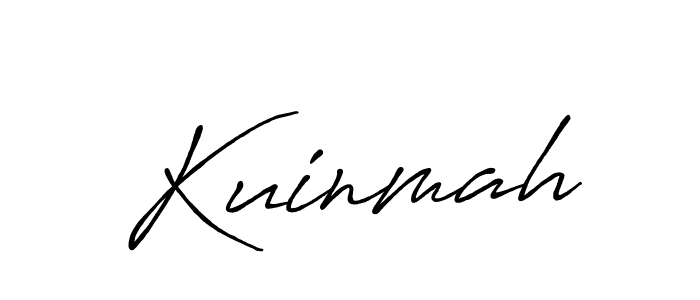 Use a signature maker to create a handwritten signature online. With this signature software, you can design (Antro_Vectra_Bolder) your own signature for name Kuinmah. Kuinmah signature style 7 images and pictures png