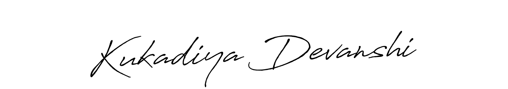 Also we have Kukadiya Devanshi name is the best signature style. Create professional handwritten signature collection using Antro_Vectra_Bolder autograph style. Kukadiya Devanshi signature style 7 images and pictures png