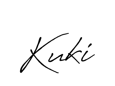 Create a beautiful signature design for name Kuki. With this signature (Antro_Vectra_Bolder) fonts, you can make a handwritten signature for free. Kuki signature style 7 images and pictures png