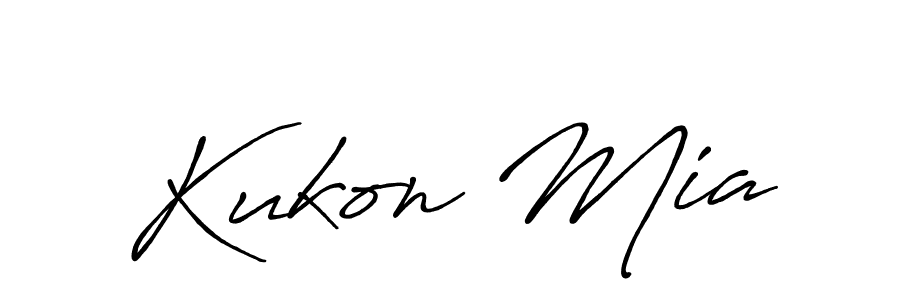 Kukon Mia stylish signature style. Best Handwritten Sign (Antro_Vectra_Bolder) for my name. Handwritten Signature Collection Ideas for my name Kukon Mia. Kukon Mia signature style 7 images and pictures png