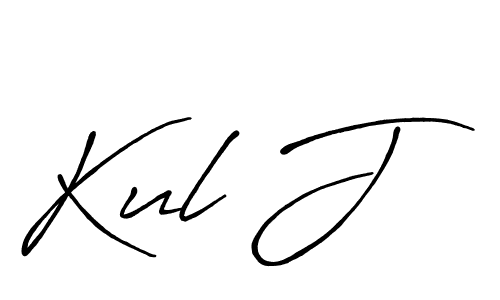 if you are searching for the best signature style for your name Kul J. so please give up your signature search. here we have designed multiple signature styles  using Antro_Vectra_Bolder. Kul J signature style 7 images and pictures png