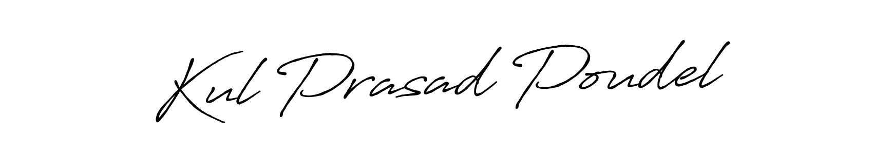 Antro_Vectra_Bolder is a professional signature style that is perfect for those who want to add a touch of class to their signature. It is also a great choice for those who want to make their signature more unique. Get Kul Prasad Poudel name to fancy signature for free. Kul Prasad Poudel signature style 7 images and pictures png