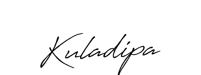 Use a signature maker to create a handwritten signature online. With this signature software, you can design (Antro_Vectra_Bolder) your own signature for name Kuladipa. Kuladipa signature style 7 images and pictures png