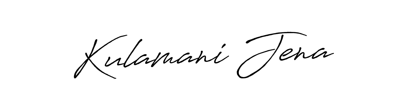 Antro_Vectra_Bolder is a professional signature style that is perfect for those who want to add a touch of class to their signature. It is also a great choice for those who want to make their signature more unique. Get Kulamani Jena name to fancy signature for free. Kulamani Jena signature style 7 images and pictures png