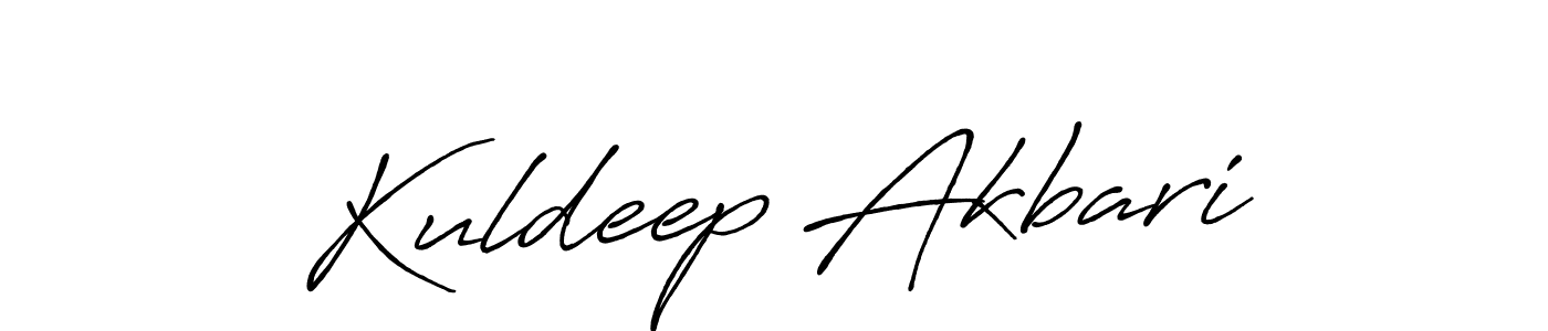 How to make Kuldeep Akbari name signature. Use Antro_Vectra_Bolder style for creating short signs online. This is the latest handwritten sign. Kuldeep Akbari signature style 7 images and pictures png