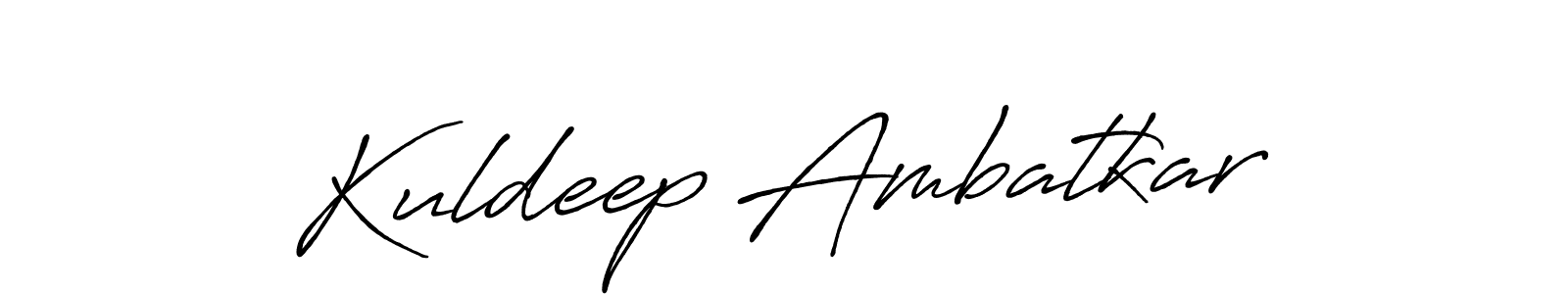 Create a beautiful signature design for name Kuldeep Ambatkar. With this signature (Antro_Vectra_Bolder) fonts, you can make a handwritten signature for free. Kuldeep Ambatkar signature style 7 images and pictures png