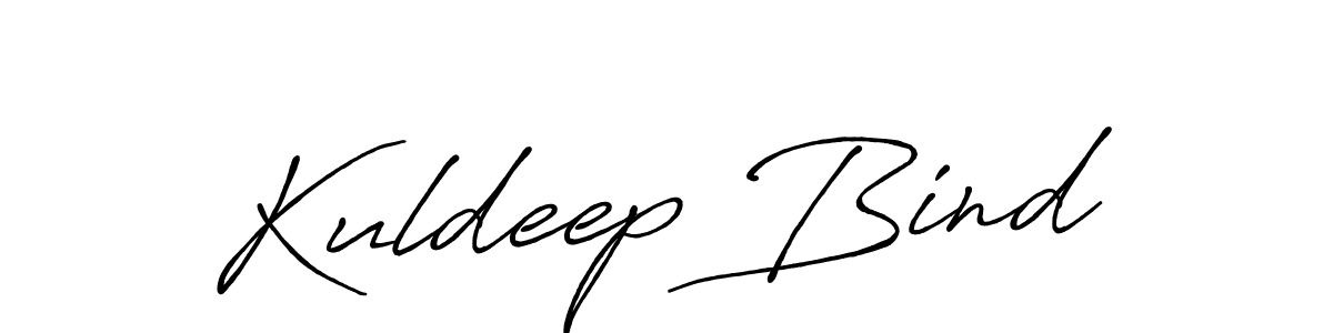 Kuldeep Bind stylish signature style. Best Handwritten Sign (Antro_Vectra_Bolder) for my name. Handwritten Signature Collection Ideas for my name Kuldeep Bind. Kuldeep Bind signature style 7 images and pictures png
