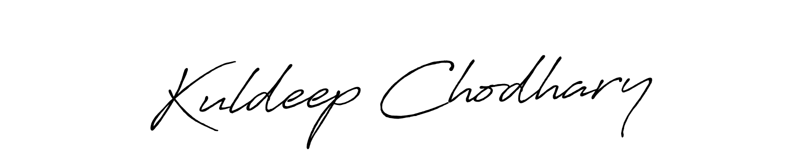 Make a beautiful signature design for name Kuldeep Chodhary. With this signature (Antro_Vectra_Bolder) style, you can create a handwritten signature for free. Kuldeep Chodhary signature style 7 images and pictures png