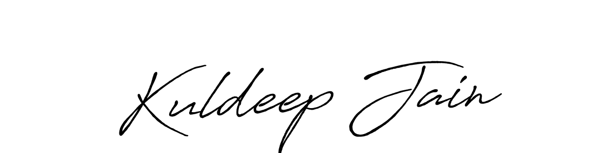 Design your own signature with our free online signature maker. With this signature software, you can create a handwritten (Antro_Vectra_Bolder) signature for name Kuldeep Jain. Kuldeep Jain signature style 7 images and pictures png