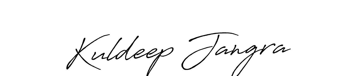 How to make Kuldeep Jangra name signature. Use Antro_Vectra_Bolder style for creating short signs online. This is the latest handwritten sign. Kuldeep Jangra signature style 7 images and pictures png