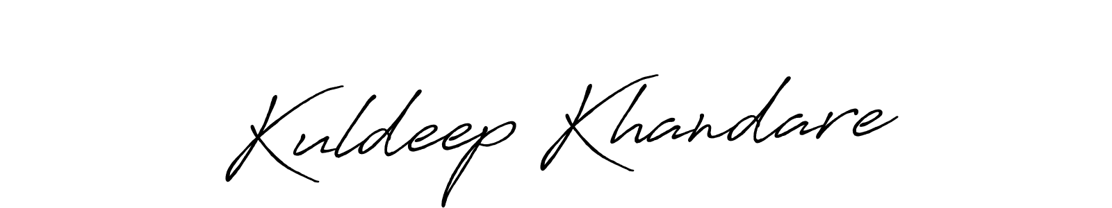 How to make Kuldeep Khandare name signature. Use Antro_Vectra_Bolder style for creating short signs online. This is the latest handwritten sign. Kuldeep Khandare signature style 7 images and pictures png