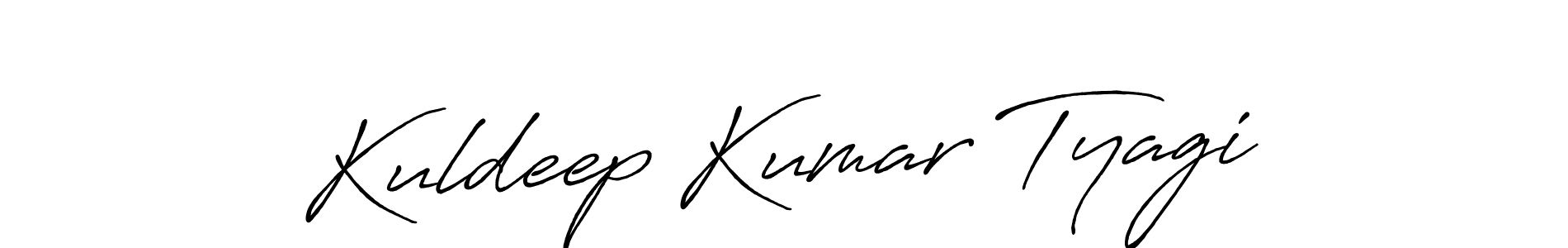 Make a beautiful signature design for name Kuldeep Kumar Tyagi. With this signature (Antro_Vectra_Bolder) style, you can create a handwritten signature for free. Kuldeep Kumar Tyagi signature style 7 images and pictures png