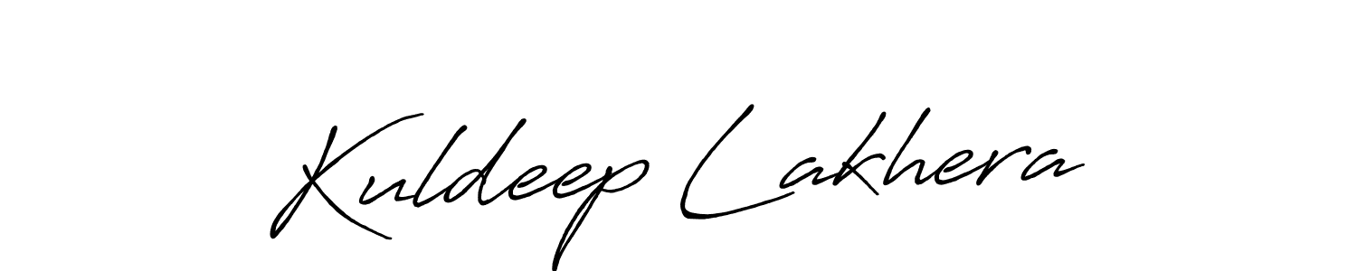 How to make Kuldeep Lakhera name signature. Use Antro_Vectra_Bolder style for creating short signs online. This is the latest handwritten sign. Kuldeep Lakhera signature style 7 images and pictures png