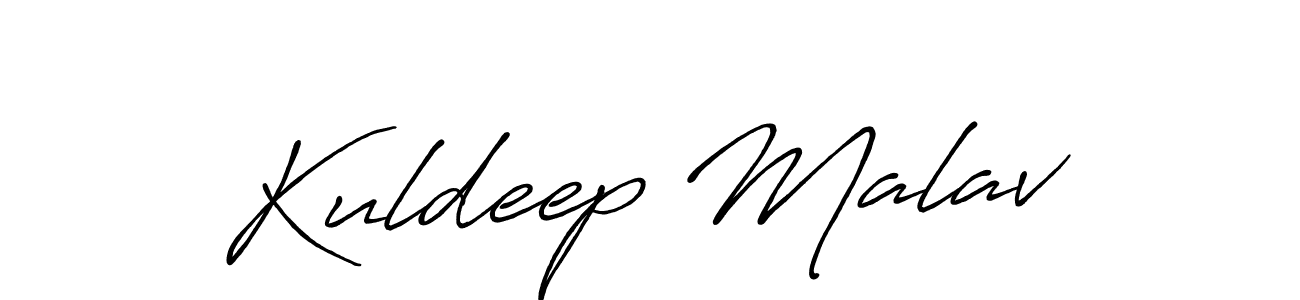 Create a beautiful signature design for name Kuldeep Malav. With this signature (Antro_Vectra_Bolder) fonts, you can make a handwritten signature for free. Kuldeep Malav signature style 7 images and pictures png