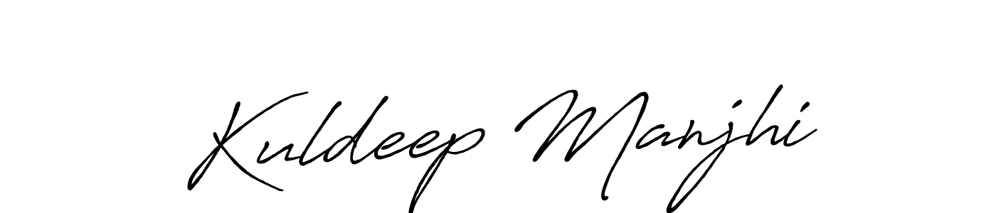 Design your own signature with our free online signature maker. With this signature software, you can create a handwritten (Antro_Vectra_Bolder) signature for name Kuldeep Manjhi. Kuldeep Manjhi signature style 7 images and pictures png