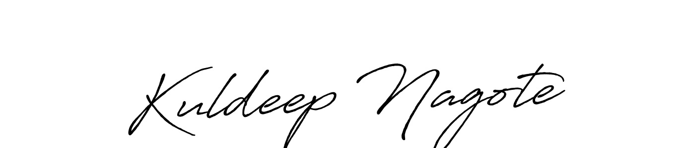 Make a beautiful signature design for name Kuldeep Nagote. With this signature (Antro_Vectra_Bolder) style, you can create a handwritten signature for free. Kuldeep Nagote signature style 7 images and pictures png
