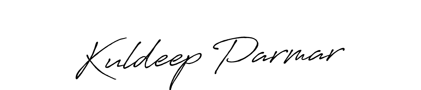 How to make Kuldeep Parmar signature? Antro_Vectra_Bolder is a professional autograph style. Create handwritten signature for Kuldeep Parmar name. Kuldeep Parmar signature style 7 images and pictures png