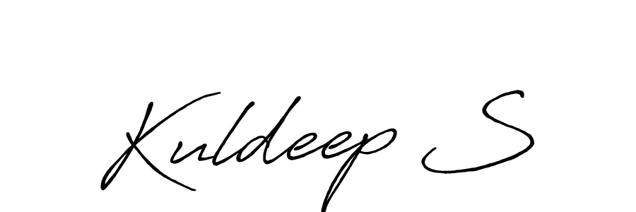 Also we have Kuldeep S name is the best signature style. Create professional handwritten signature collection using Antro_Vectra_Bolder autograph style. Kuldeep S signature style 7 images and pictures png