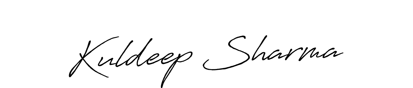 How to make Kuldeep Sharma name signature. Use Antro_Vectra_Bolder style for creating short signs online. This is the latest handwritten sign. Kuldeep Sharma signature style 7 images and pictures png