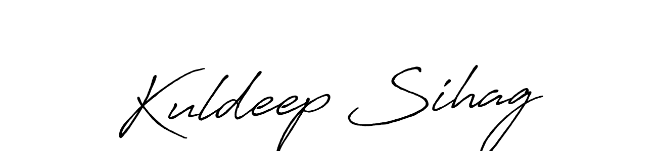 Design your own signature with our free online signature maker. With this signature software, you can create a handwritten (Antro_Vectra_Bolder) signature for name Kuldeep Sihag. Kuldeep Sihag signature style 7 images and pictures png