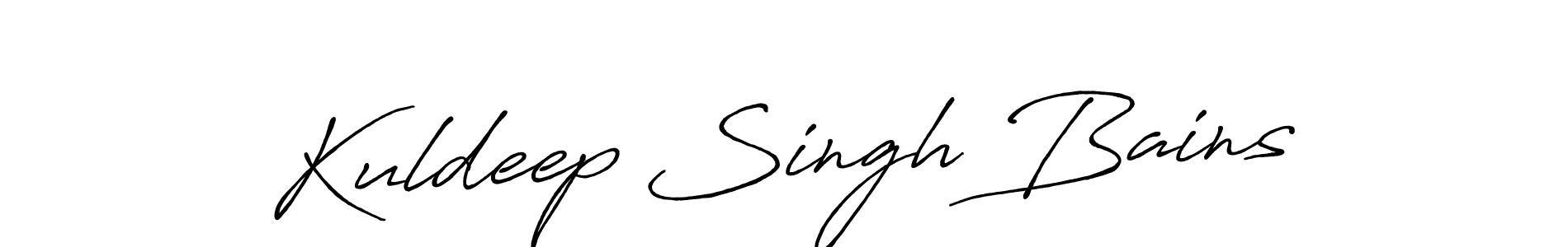 Use a signature maker to create a handwritten signature online. With this signature software, you can design (Antro_Vectra_Bolder) your own signature for name Kuldeep Singh Bains. Kuldeep Singh Bains signature style 7 images and pictures png