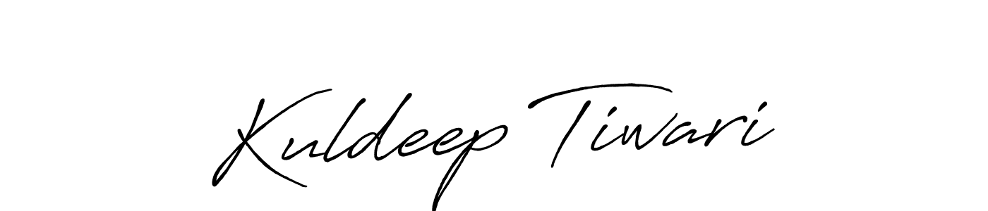 How to make Kuldeep Tiwari name signature. Use Antro_Vectra_Bolder style for creating short signs online. This is the latest handwritten sign. Kuldeep Tiwari signature style 7 images and pictures png