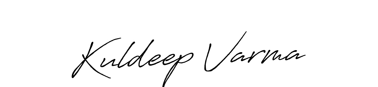 Design your own signature with our free online signature maker. With this signature software, you can create a handwritten (Antro_Vectra_Bolder) signature for name Kuldeep Varma. Kuldeep Varma signature style 7 images and pictures png