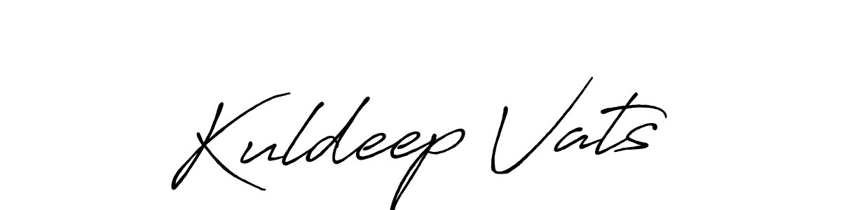 Kuldeep Vats stylish signature style. Best Handwritten Sign (Antro_Vectra_Bolder) for my name. Handwritten Signature Collection Ideas for my name Kuldeep Vats. Kuldeep Vats signature style 7 images and pictures png