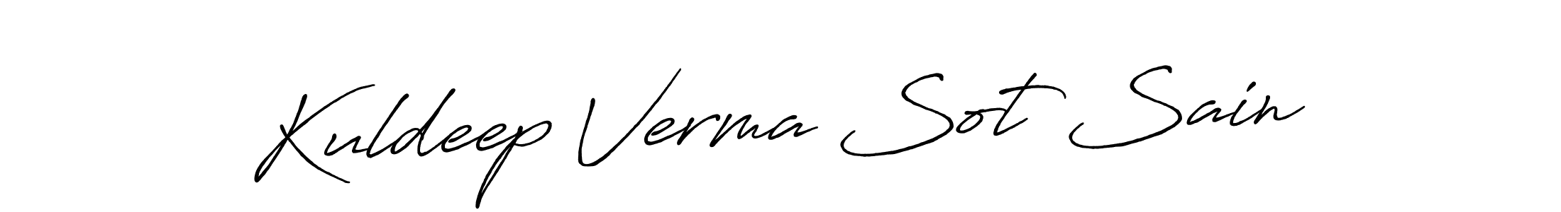 Make a beautiful signature design for name Kuldeep Verma Sot Sain. With this signature (Antro_Vectra_Bolder) style, you can create a handwritten signature for free. Kuldeep Verma Sot Sain signature style 7 images and pictures png