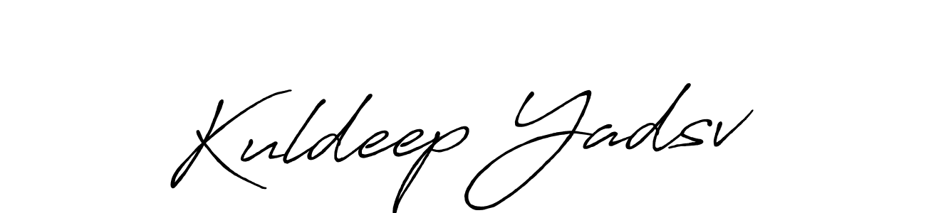 Design your own signature with our free online signature maker. With this signature software, you can create a handwritten (Antro_Vectra_Bolder) signature for name Kuldeep Yadsv. Kuldeep Yadsv signature style 7 images and pictures png