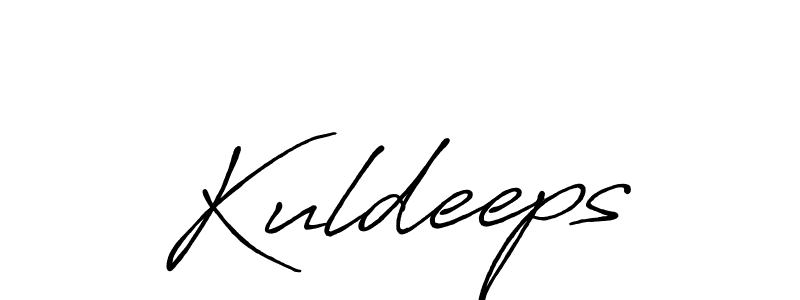 Make a beautiful signature design for name Kuldeeps. With this signature (Antro_Vectra_Bolder) style, you can create a handwritten signature for free. Kuldeeps signature style 7 images and pictures png