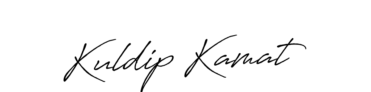 Create a beautiful signature design for name Kuldip Kamat. With this signature (Antro_Vectra_Bolder) fonts, you can make a handwritten signature for free. Kuldip Kamat signature style 7 images and pictures png