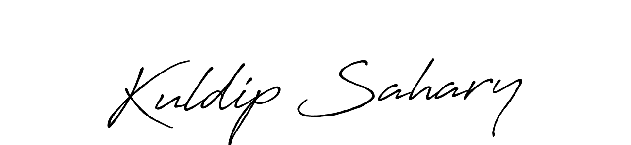 Also we have Kuldip Sahary name is the best signature style. Create professional handwritten signature collection using Antro_Vectra_Bolder autograph style. Kuldip Sahary signature style 7 images and pictures png