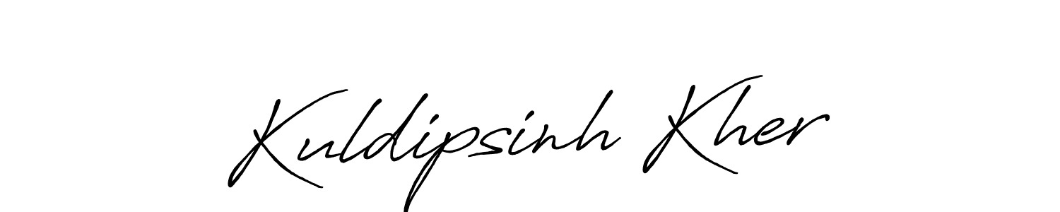 Kuldipsinh Kher stylish signature style. Best Handwritten Sign (Antro_Vectra_Bolder) for my name. Handwritten Signature Collection Ideas for my name Kuldipsinh Kher. Kuldipsinh Kher signature style 7 images and pictures png