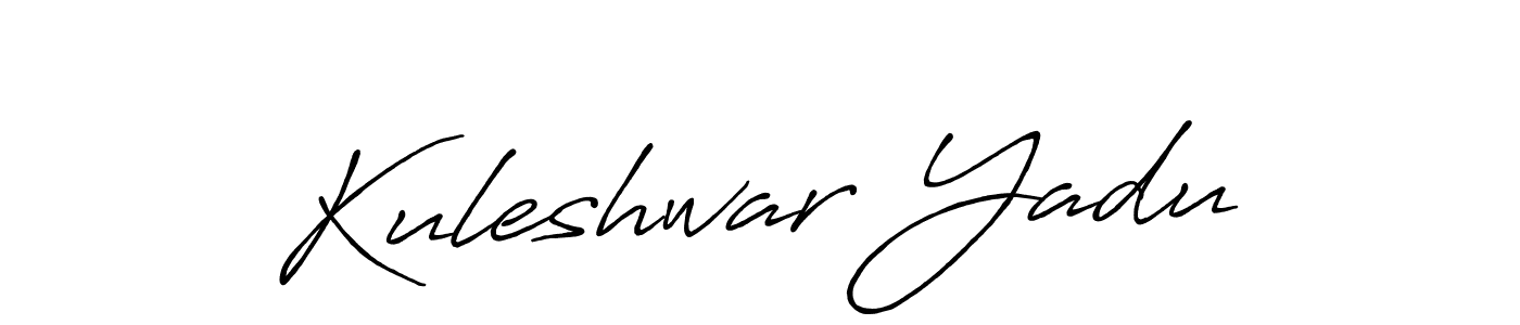 Create a beautiful signature design for name Kuleshwar Yadu. With this signature (Antro_Vectra_Bolder) fonts, you can make a handwritten signature for free. Kuleshwar Yadu signature style 7 images and pictures png