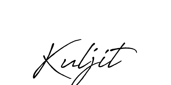 Design your own signature with our free online signature maker. With this signature software, you can create a handwritten (Antro_Vectra_Bolder) signature for name Kuljit. Kuljit signature style 7 images and pictures png