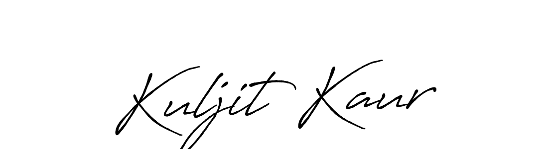 Use a signature maker to create a handwritten signature online. With this signature software, you can design (Antro_Vectra_Bolder) your own signature for name Kuljit Kaur. Kuljit Kaur signature style 7 images and pictures png