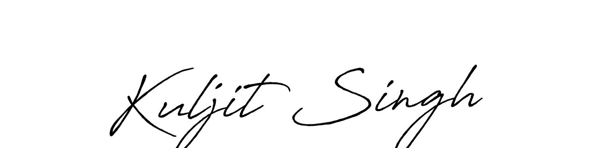 Make a beautiful signature design for name Kuljit Singh. With this signature (Antro_Vectra_Bolder) style, you can create a handwritten signature for free. Kuljit Singh signature style 7 images and pictures png
